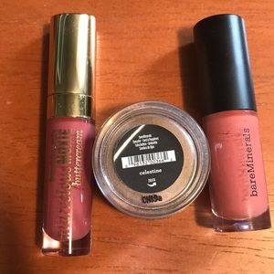 BareMinerals lipgloss and eyecolor